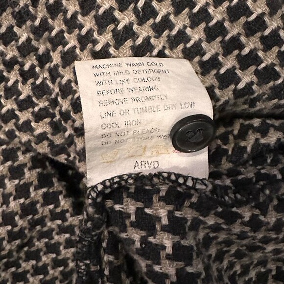 Columbia Rare 100% Cotton Tweed Black and White Vest Classic Knitted - Picture 7 of 9